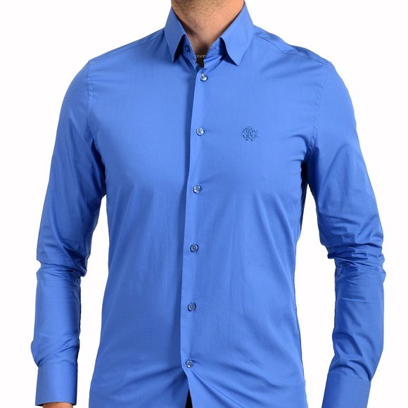roberto cavalli dress shirts Patterned Long Sleeve Dress Shirt